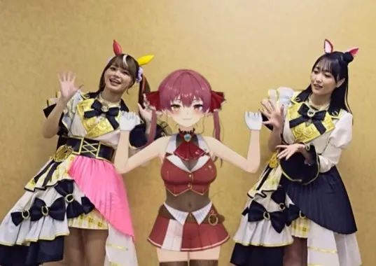 【ウマ娘】宝鐘マリンさんと、佳原萌枝さん、久保田未夢さんの踊ってみた動画