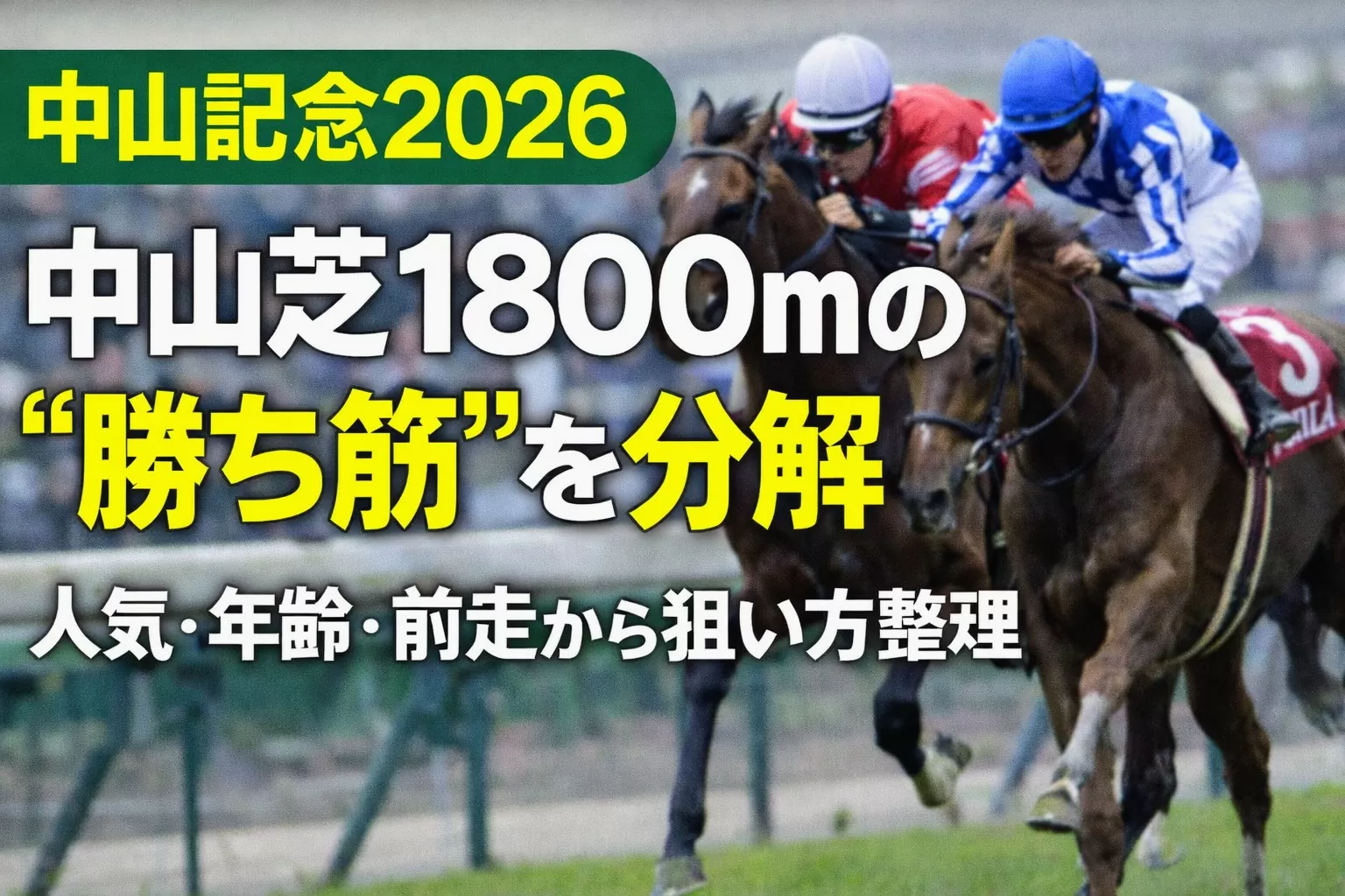 【中山記念2026】中山芝1800mの“勝ち筋”を分解｜人気・年齢・前走から狙い方整理