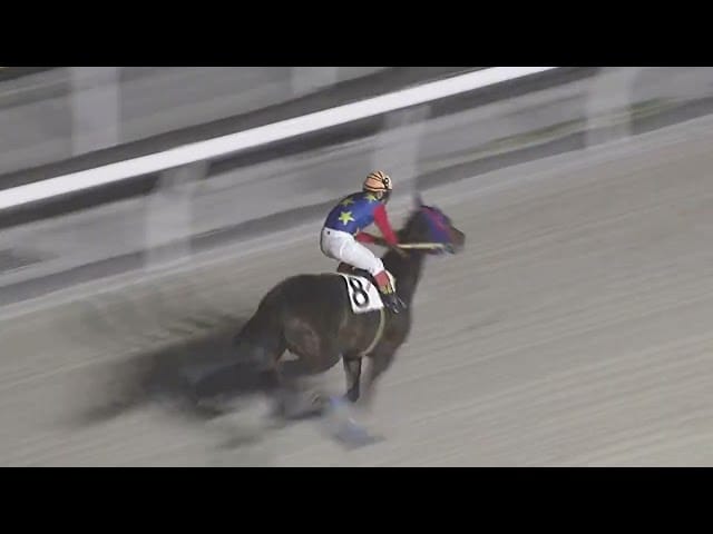 赤津和希騎手 1着ゴールのガッツポーズ「ムチでギター弾き」